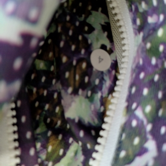 Lululemon Purple Green Floral Sport White Multi Define Full Zip Front Jacket 4 - Picture 7 of 8